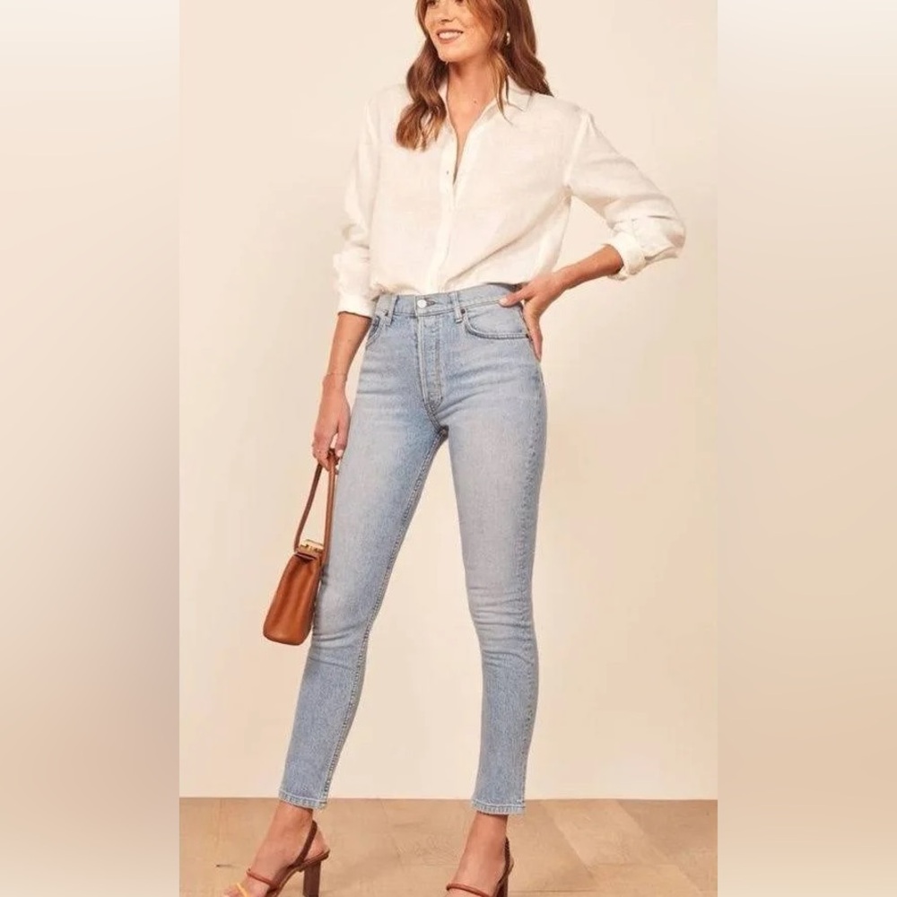 Reformation Women’s Serena High Skinny Jeans - Aruba - Size 26